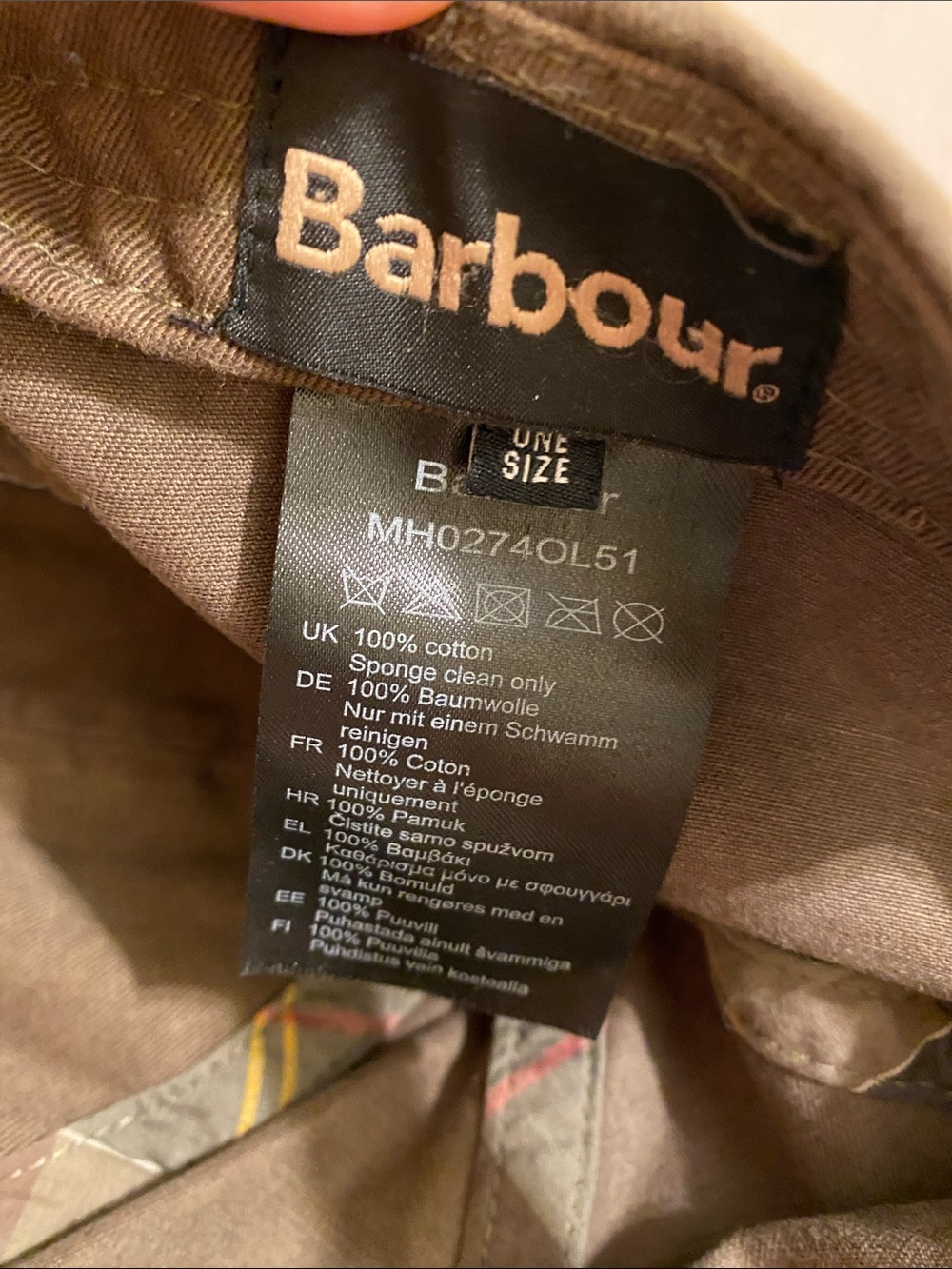 Barbour Brown Cotton Twill Cap with Embroidered Crest - Picture 4 of 5